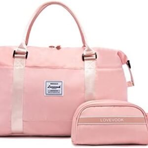 LOVEVOOK Weekender Bag for Women Cute Travel Tote Bag Gym Duffel Bag with Toiletry Bag Carry On Bag Overnight Hospital Bag