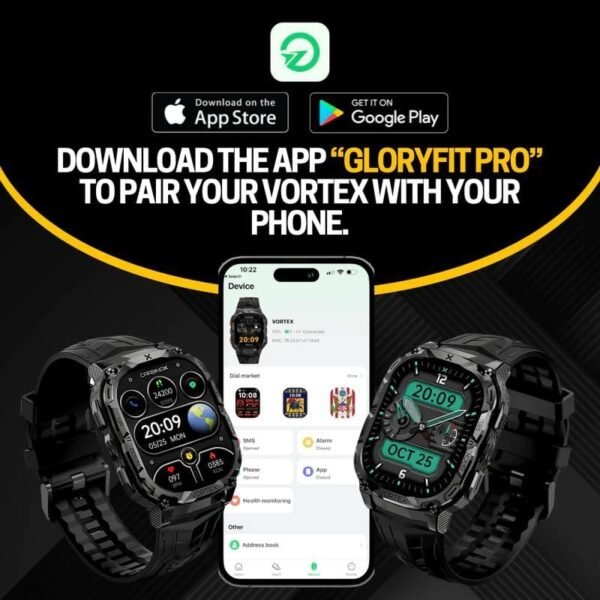 Vortex Smart Watch (Answer/Make Calls), Rugged Fitness Tracker IP69K Waterproof Compatible with Android and iOS Phone, 14 Days of Battery Military Durable - Image 7