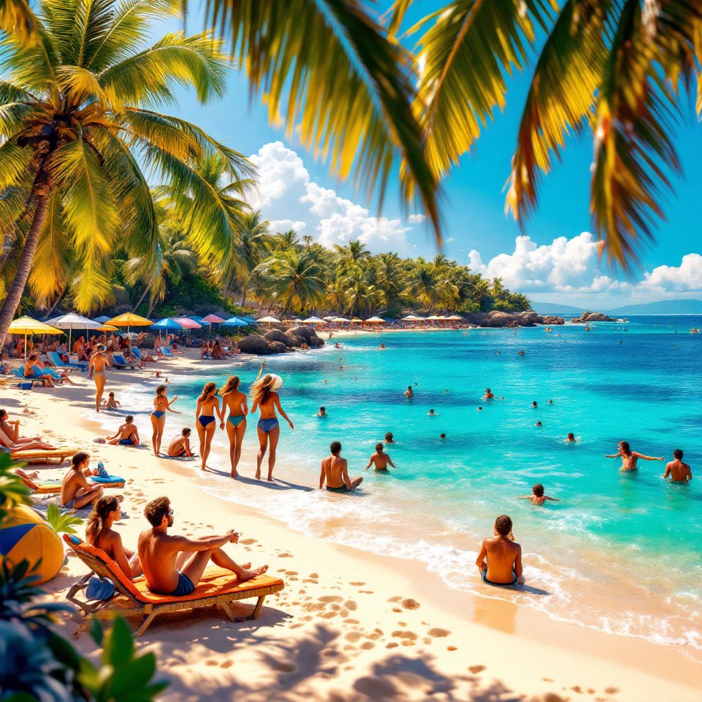 Vibrant Tropical Beach Summer Vacation June 2025
