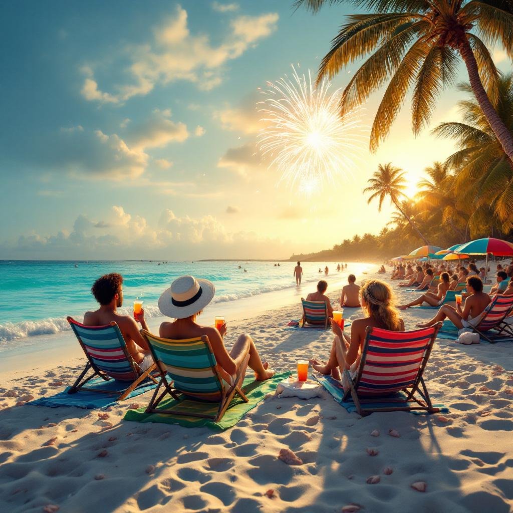 Independence Day Beach Getaway Sunset