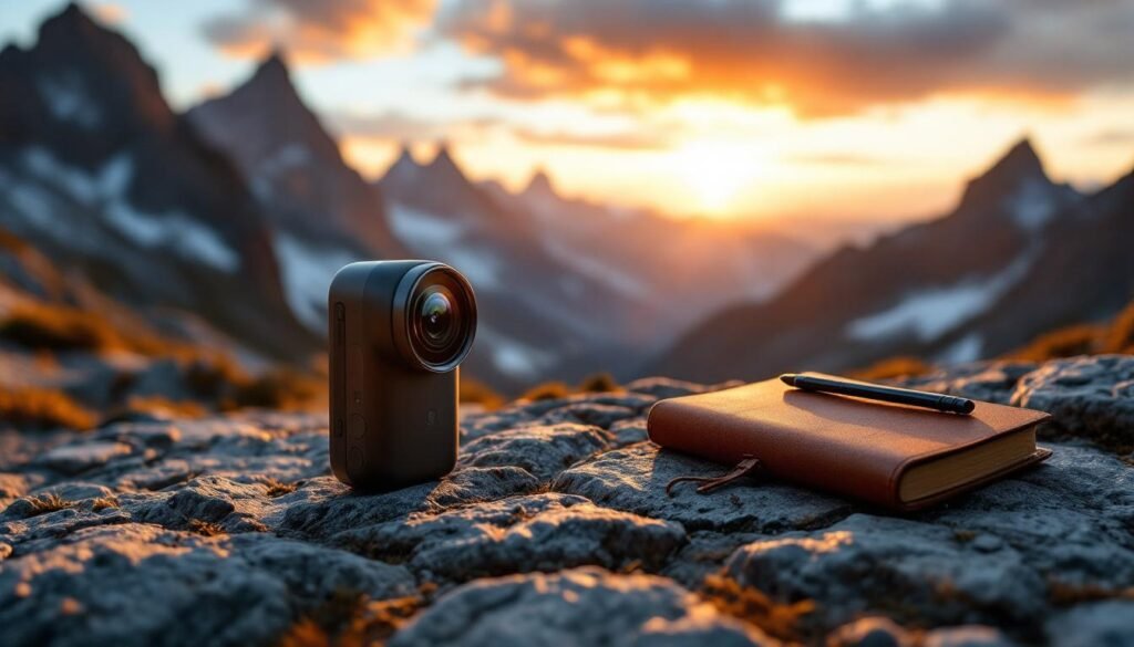 Insta360 Go3 Camera Mountain Trail Golden Hour